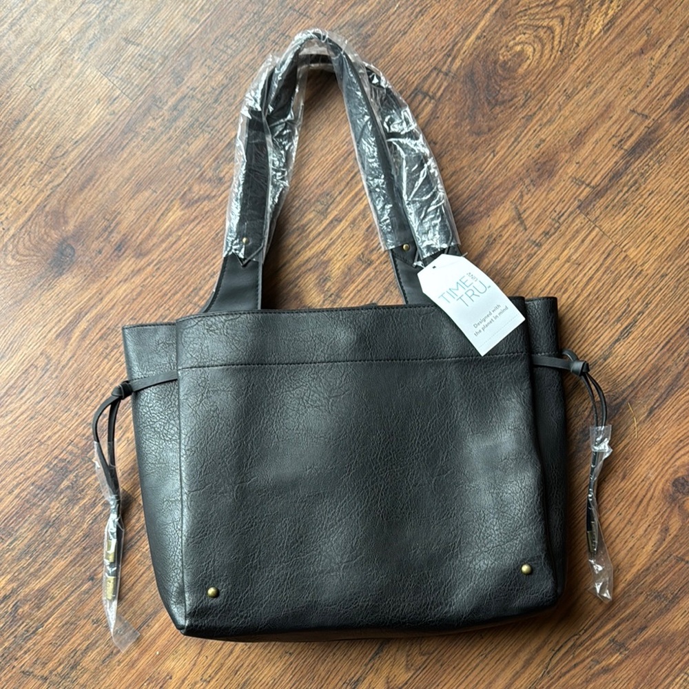 Time and Tru Black Tote Purse